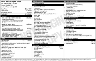 2012 Jeep Wrangler Sport