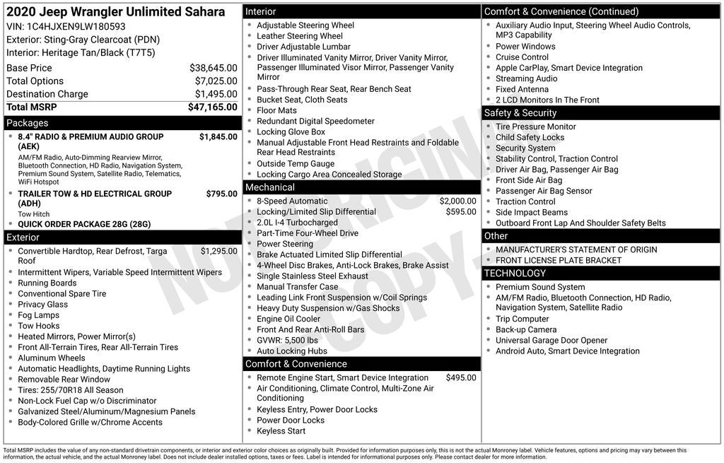 2020 Jeep Wrangler Unlimited Sahara
