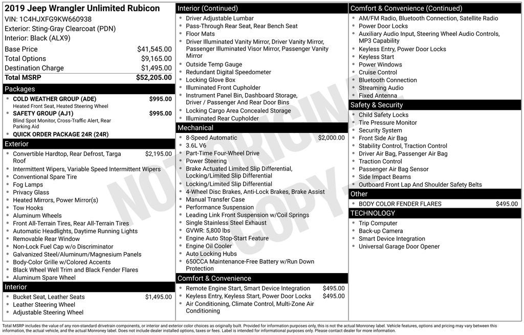 2019 Jeep Wrangler Unlimited Rubicon