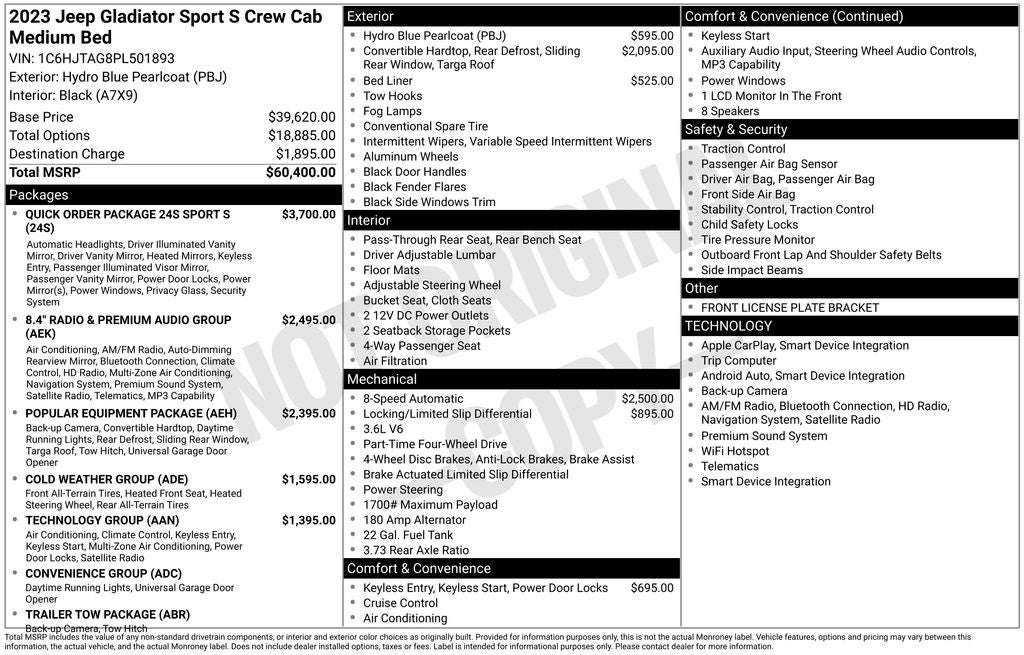 2023 Jeep Gladiator Sport S