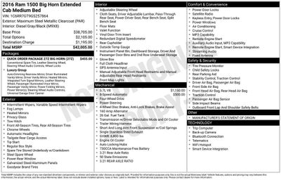 2016 RAM 1500 Big Horn