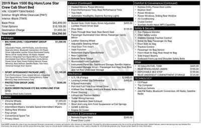 2019 RAM 1500 Big Horn/Lone Star