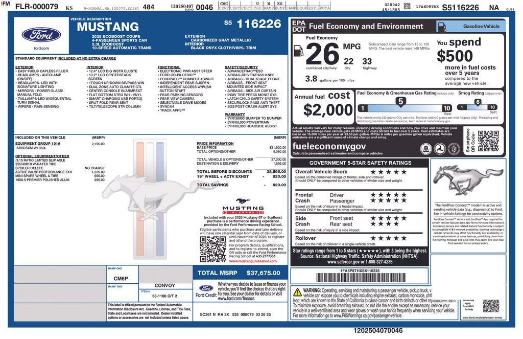 2025 Ford Mustang EcoBoost