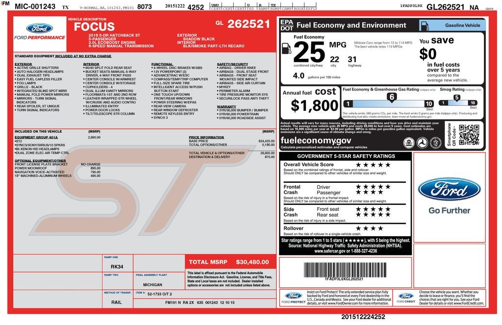 2016 Ford Focus ST