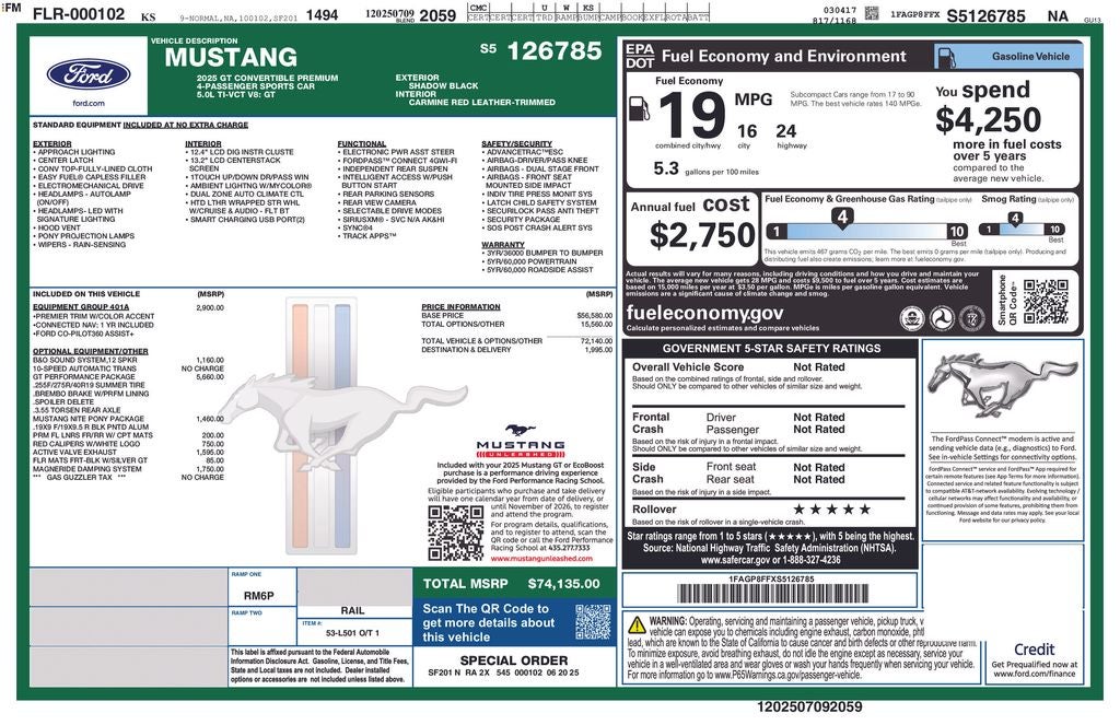 2025 Ford Mustang GT Premium