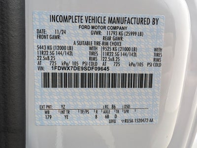 2025 Ford F-750SD Mechanic's Body w/ Crane