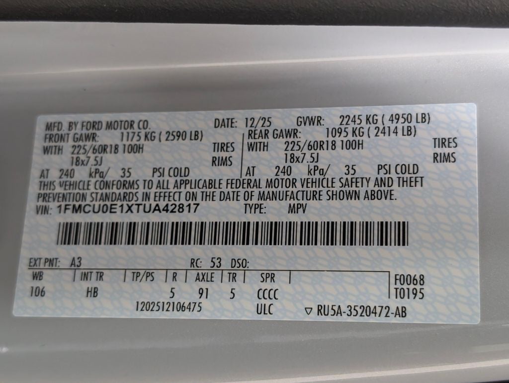 2026 Ford Escape Plug-In Hybrid Base