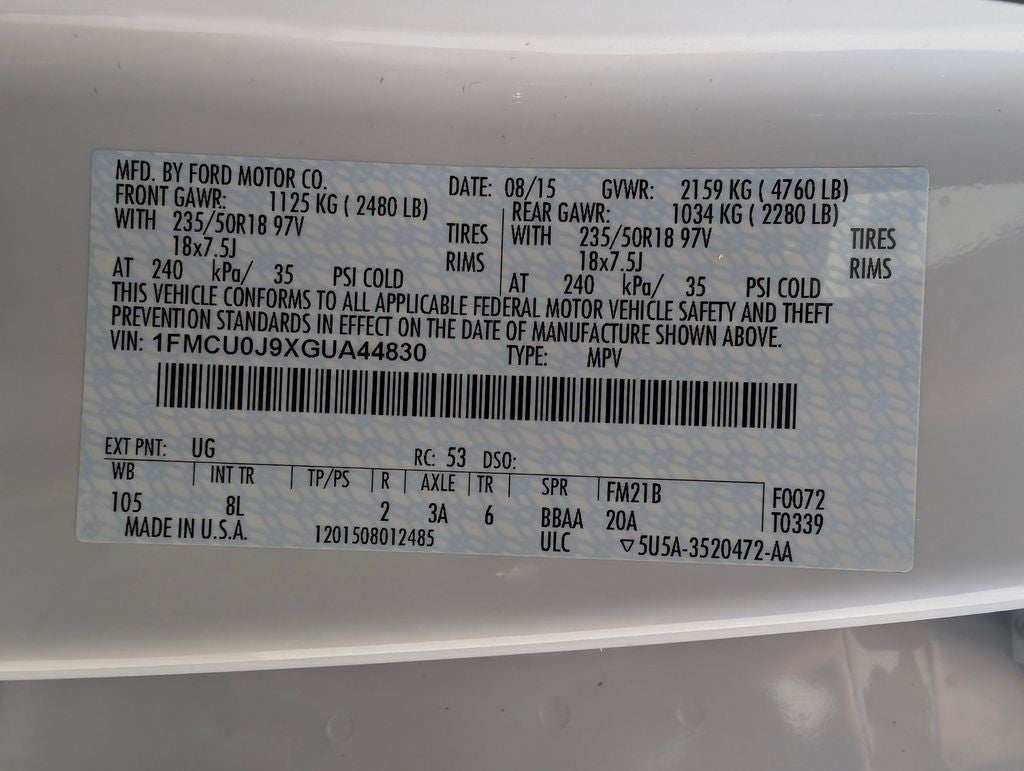 2016 Ford Escape Titanium