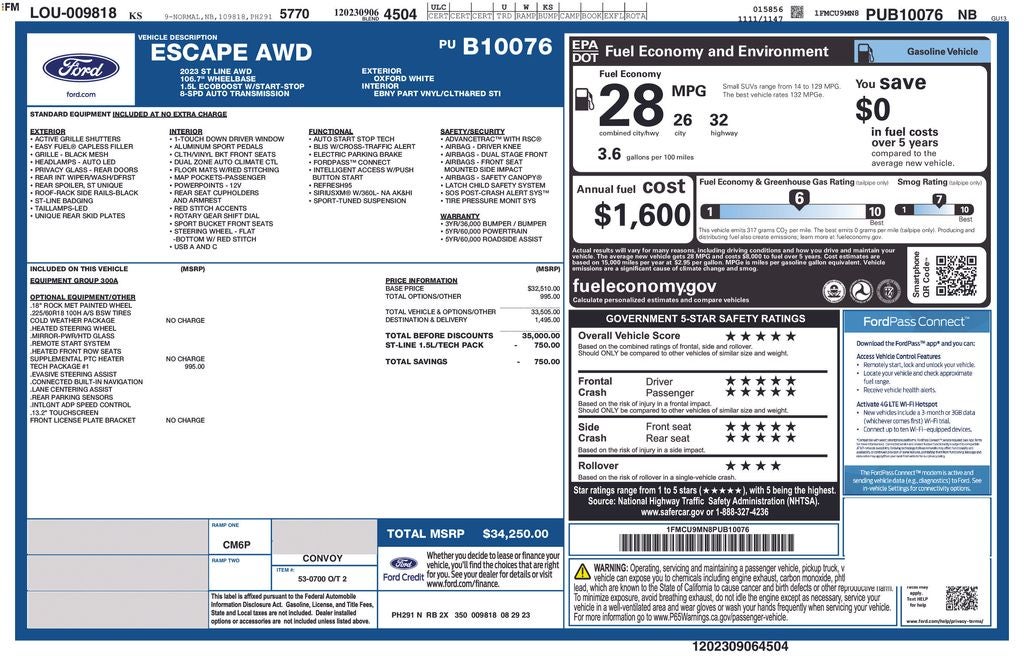 2023 Ford Escape ST-Line