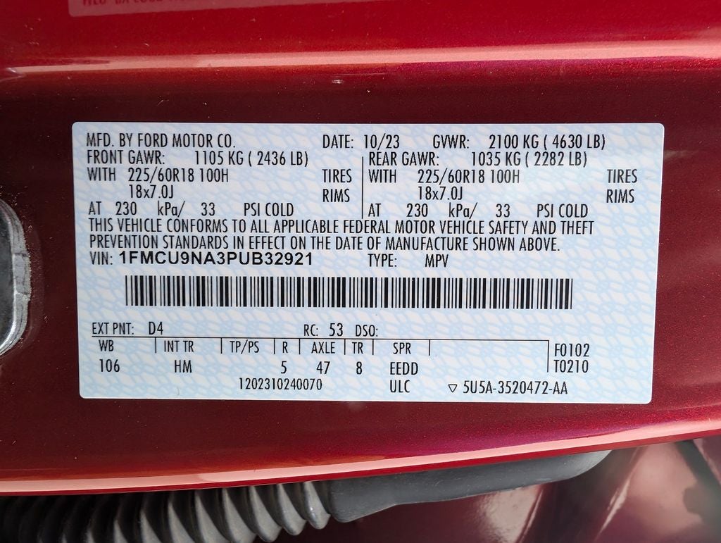 2023 Ford Escape ST-Line Select
