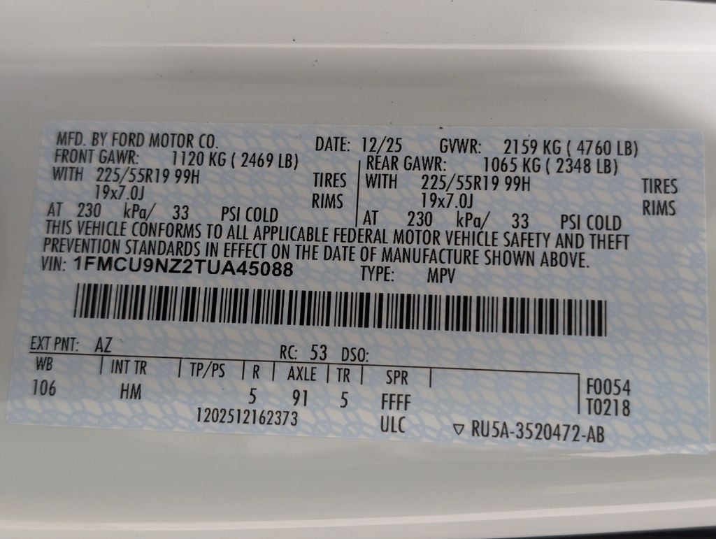 2026 Ford Escape Hybrid ST-Line Select