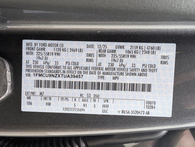 2026 Ford Escape Hybrid ST-Line Select