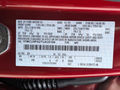 2026 Ford Escape ST-Line Elite