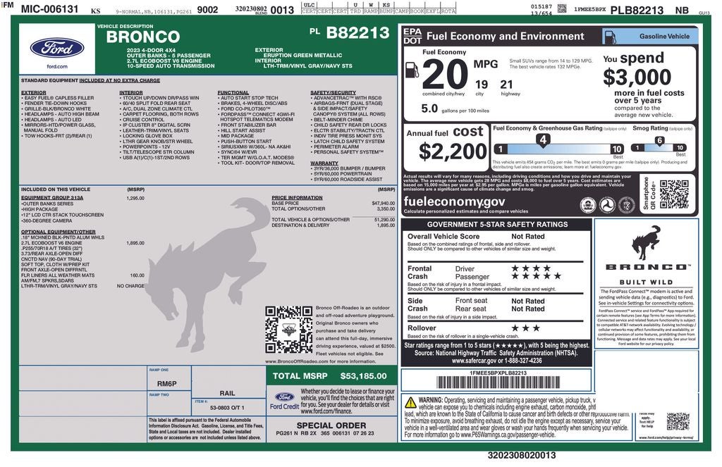 2023 Ford Bronco Outer Banks