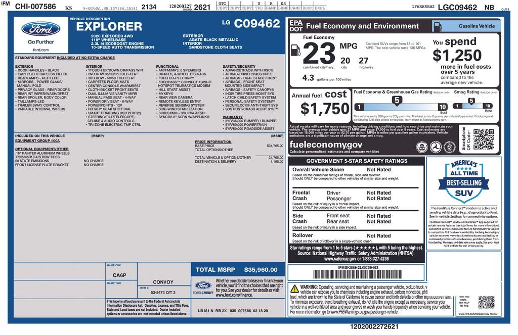 2020 Ford Explorer Base