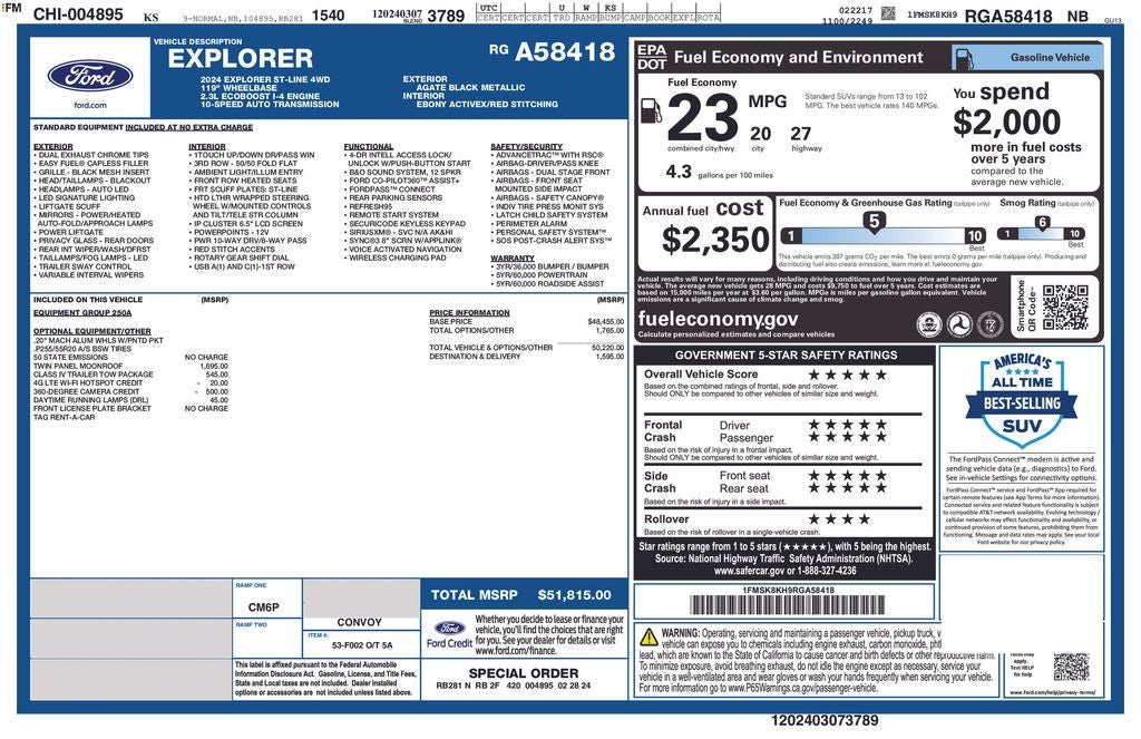 2024 Ford Explorer ST-Line