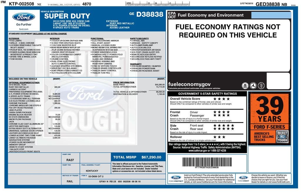 2016 Ford F-250SD Lariat