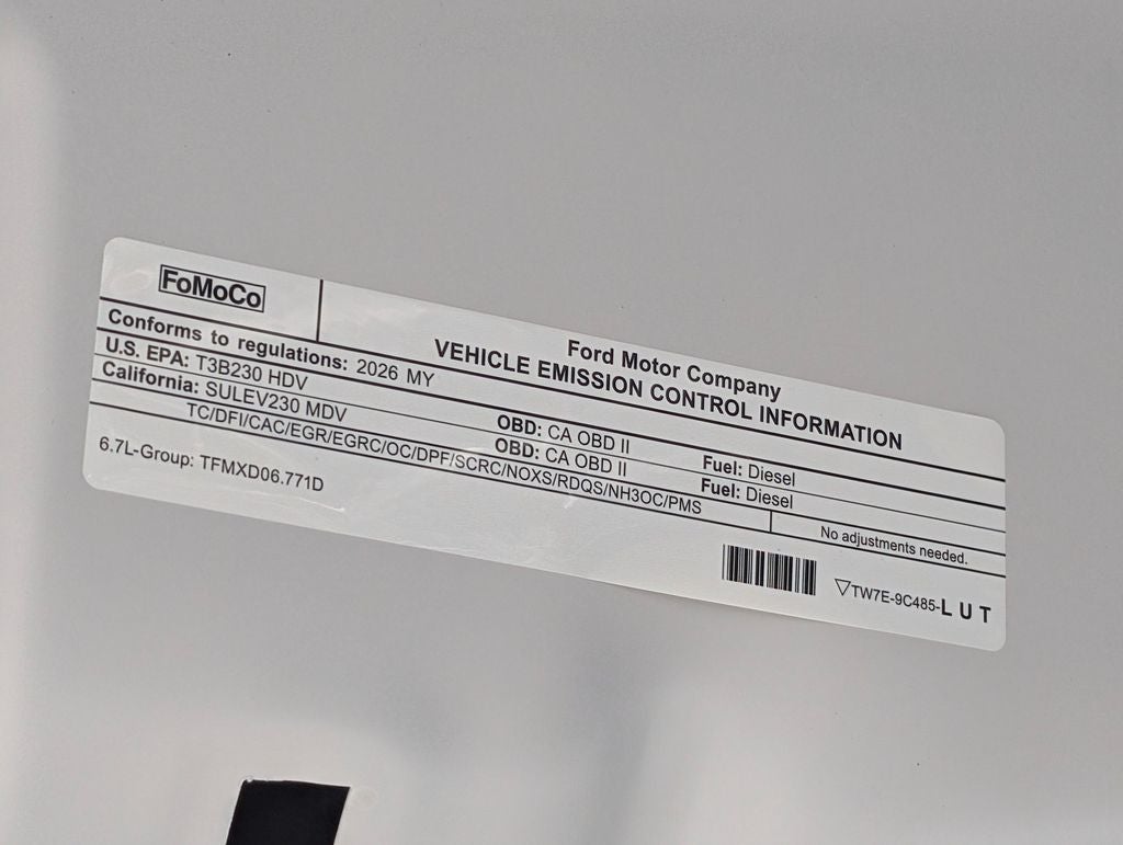 2026 Ford F-250SD Lariat Torque