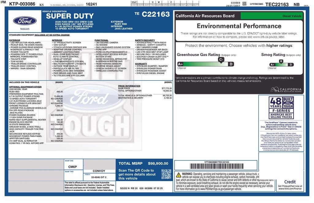 2026 Ford F-250SD King Ranch