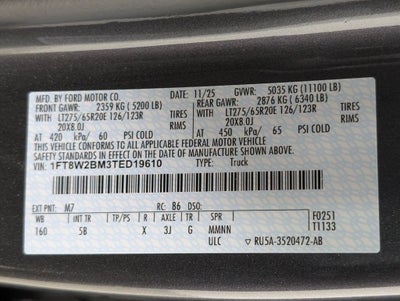 2026 Ford F-250SD Lariat Torque