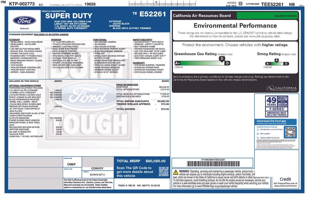 2026 Ford F-250SD Lariat Tremor