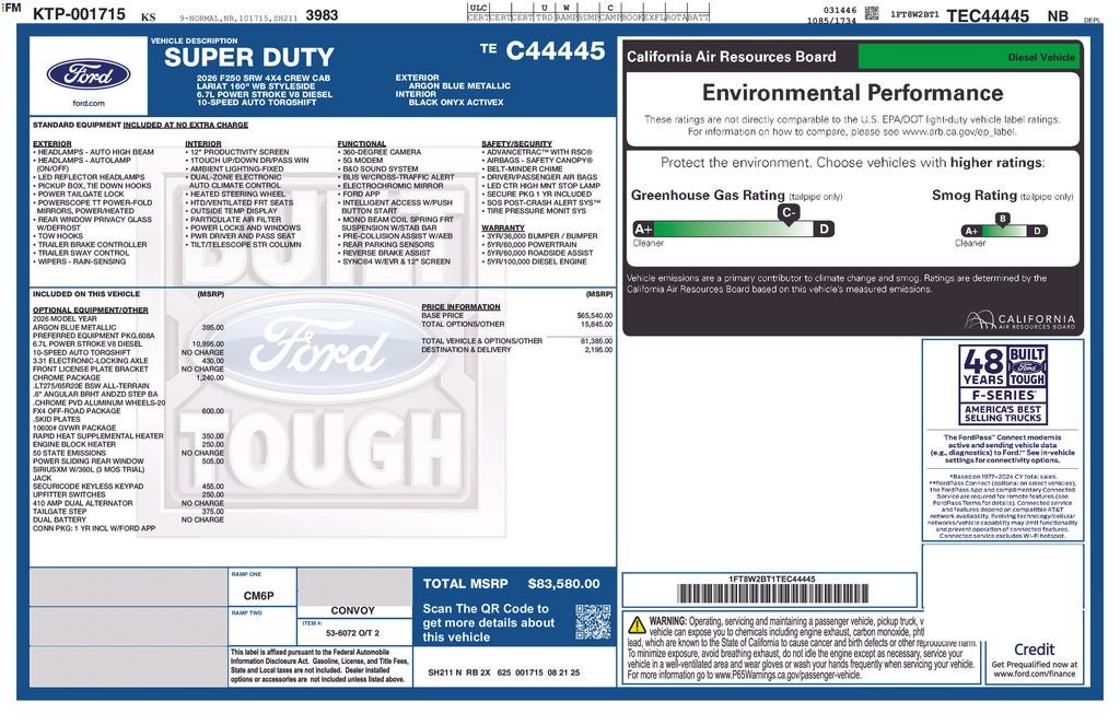 2026 Ford F-250SD Lariat