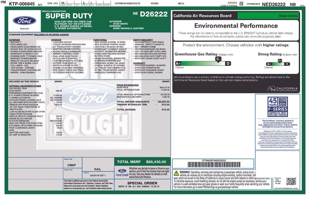 2022 Ford F-250SD Platinum