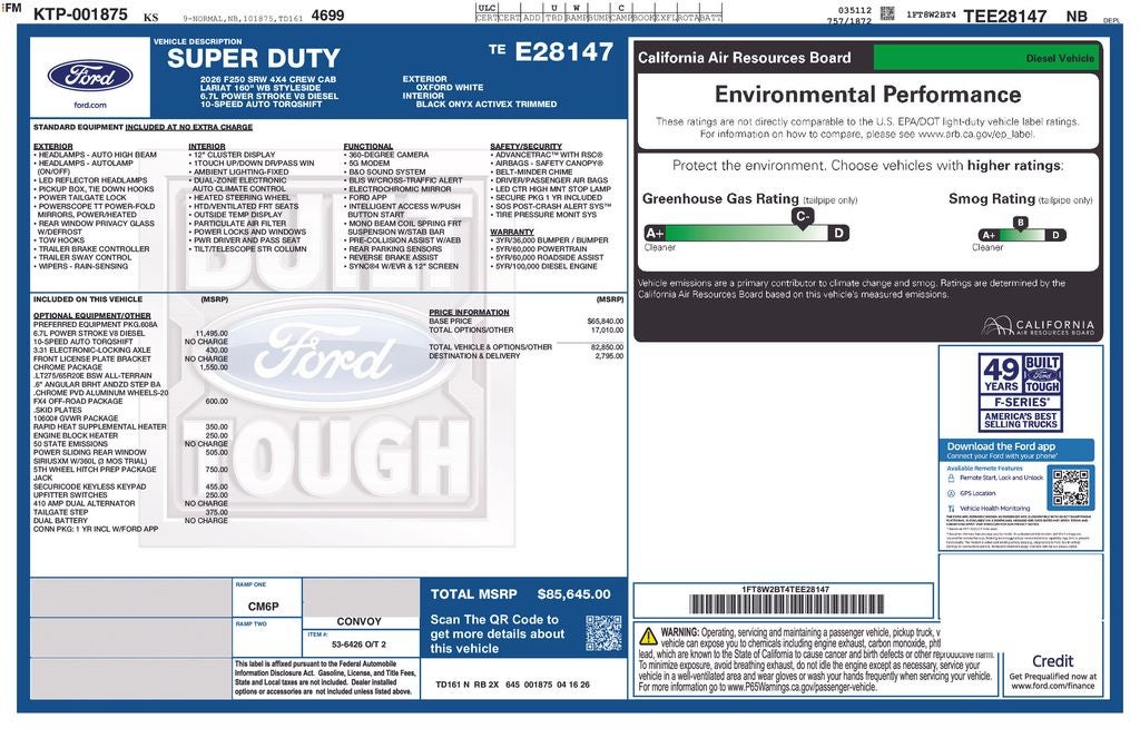 2026 Ford F-250SD Lariat