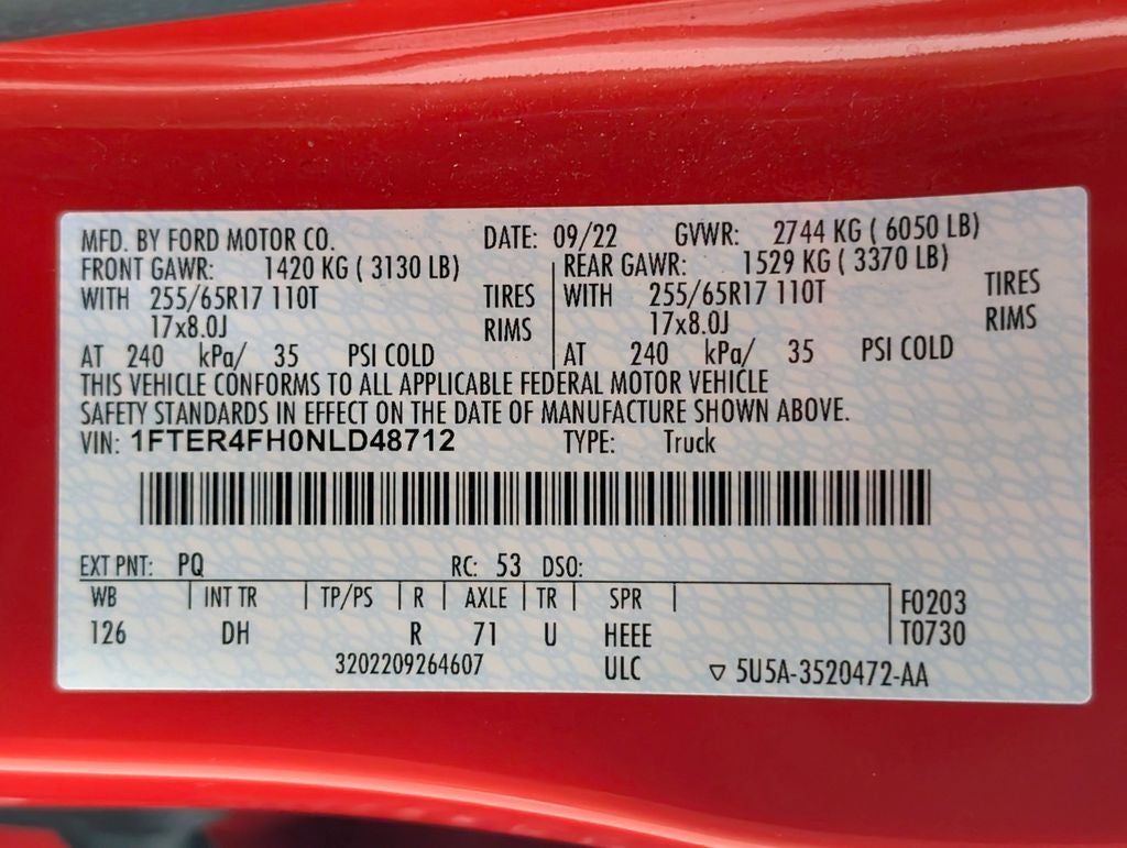 2022 Ford Ranger Lariat