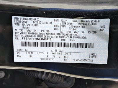 2022 Ford Ranger Lariat