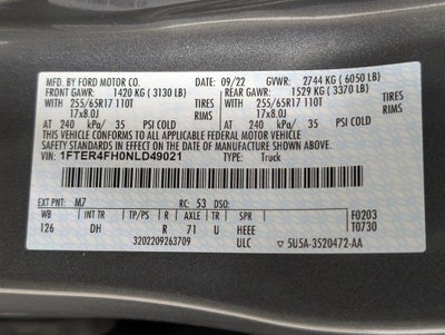 2022 Ford Ranger Lariat