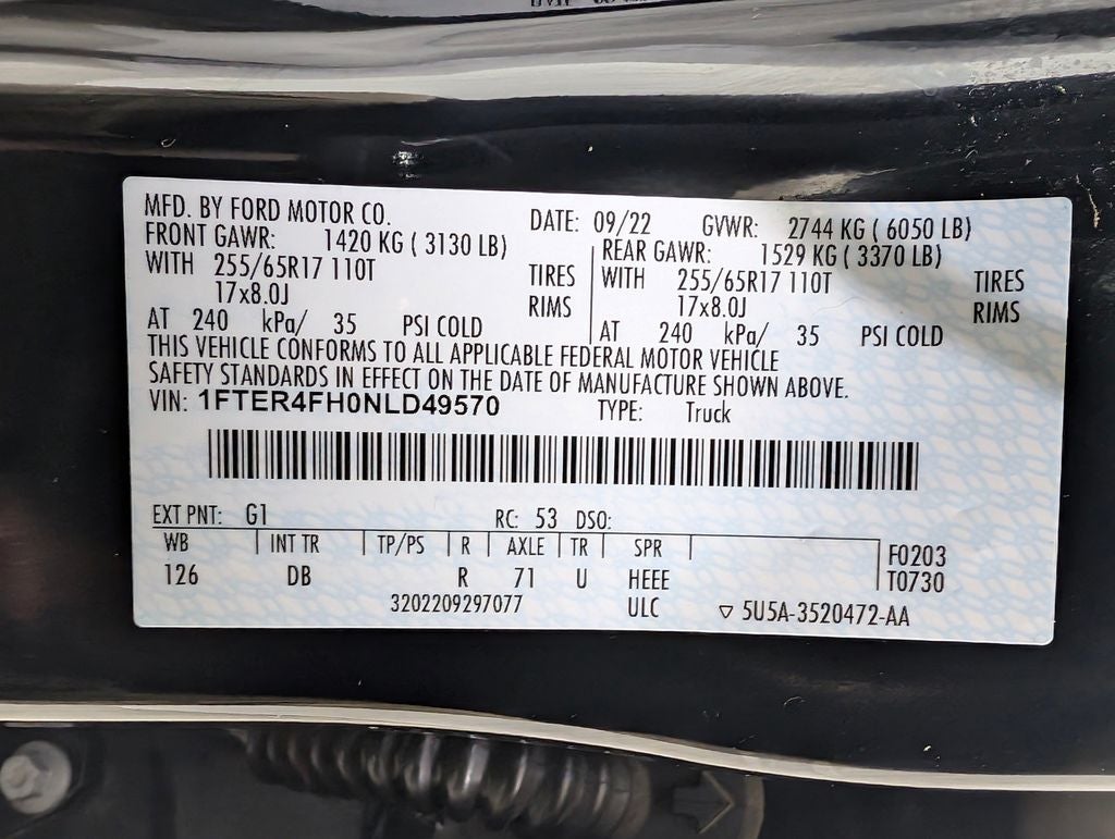 2022 Ford Ranger Lariat