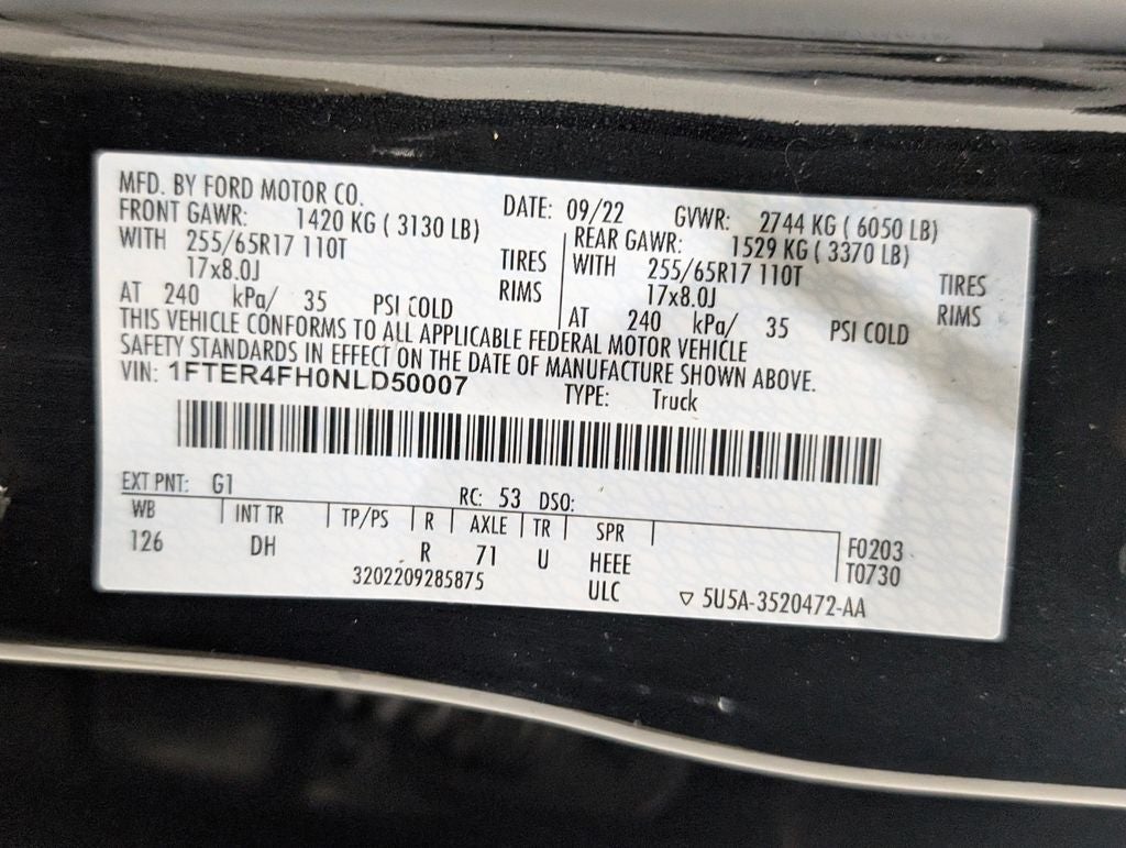 2022 Ford Ranger Lariat