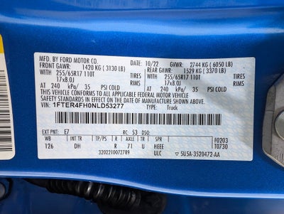 2022 Ford Ranger Lariat