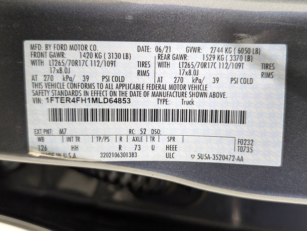 2021 Ford Ranger Lariat