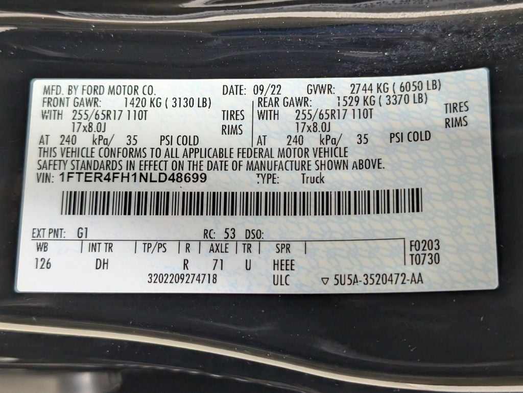 2022 Ford Ranger Lariat