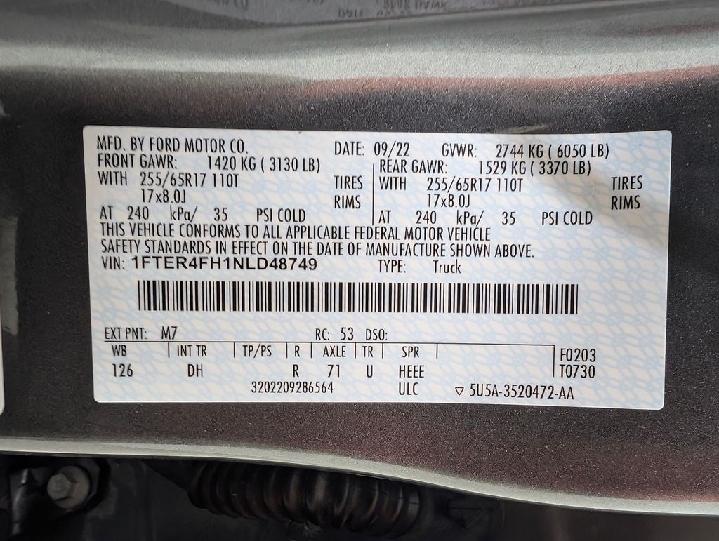 2022 Ford Ranger Lariat