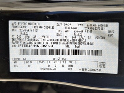 2022 Ford Ranger Lariat