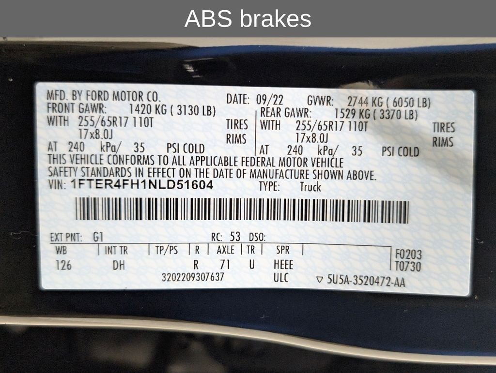 2022 Ford Ranger Lariat