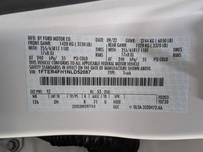 2022 Ford Ranger Lariat