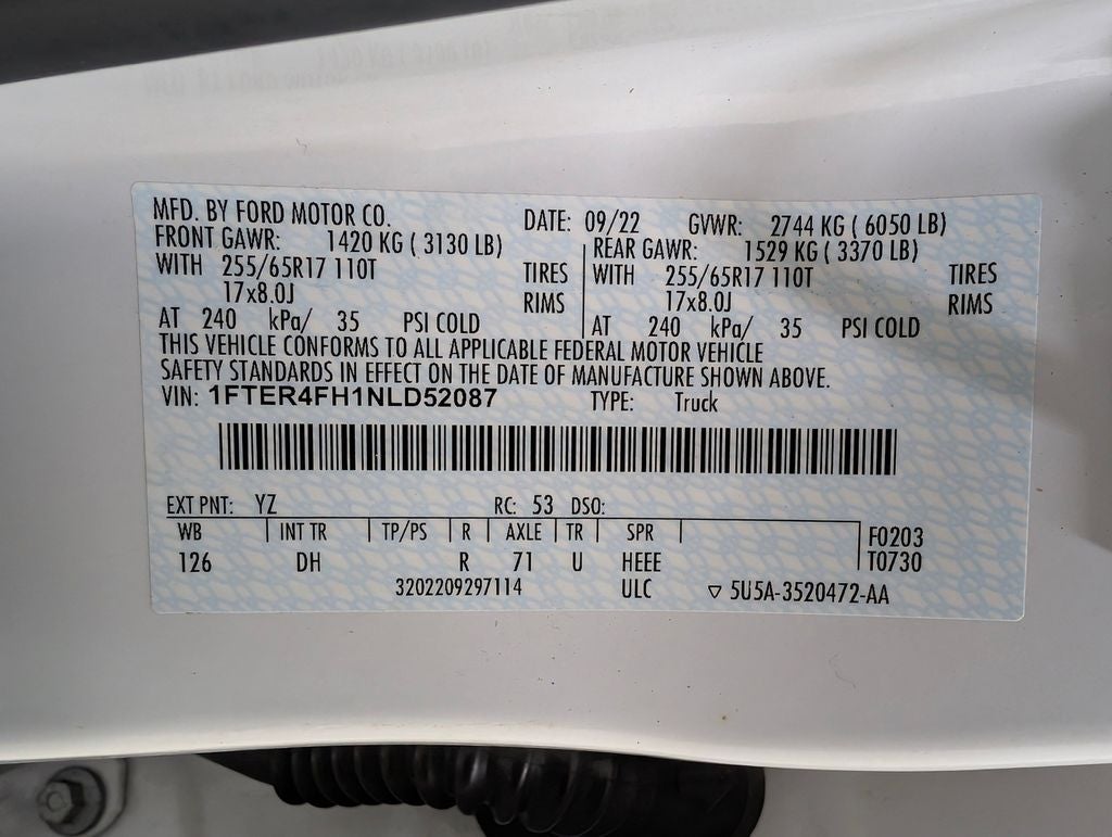 2022 Ford Ranger Lariat