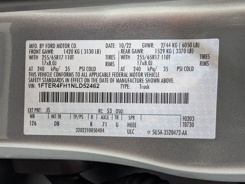 2022 Ford Ranger Lariat