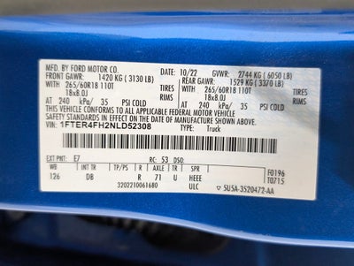 2022 Ford Ranger Lariat