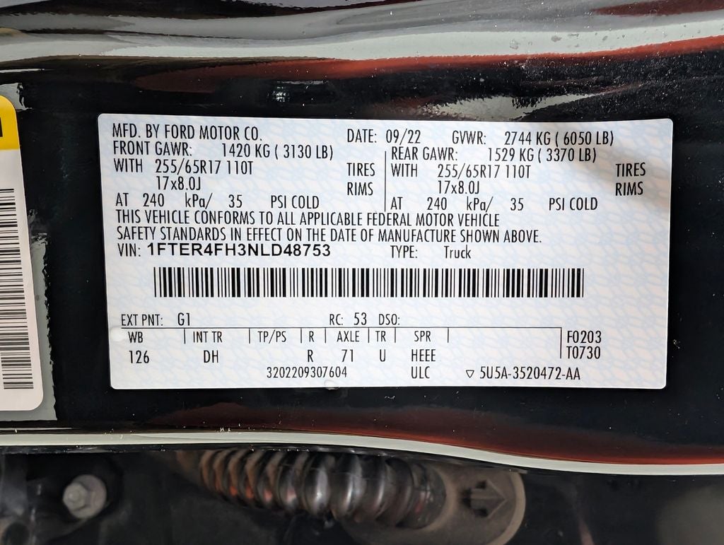 2022 Ford Ranger Lariat