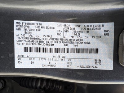 2022 Ford Ranger Lariat