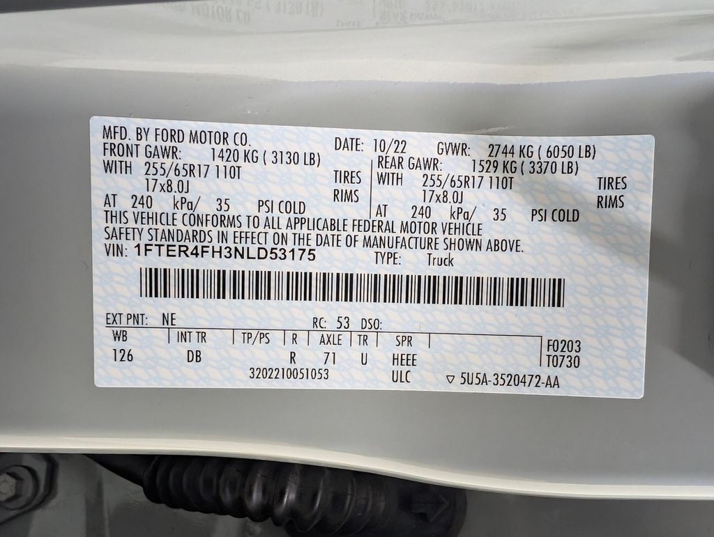 2022 Ford Ranger Lariat