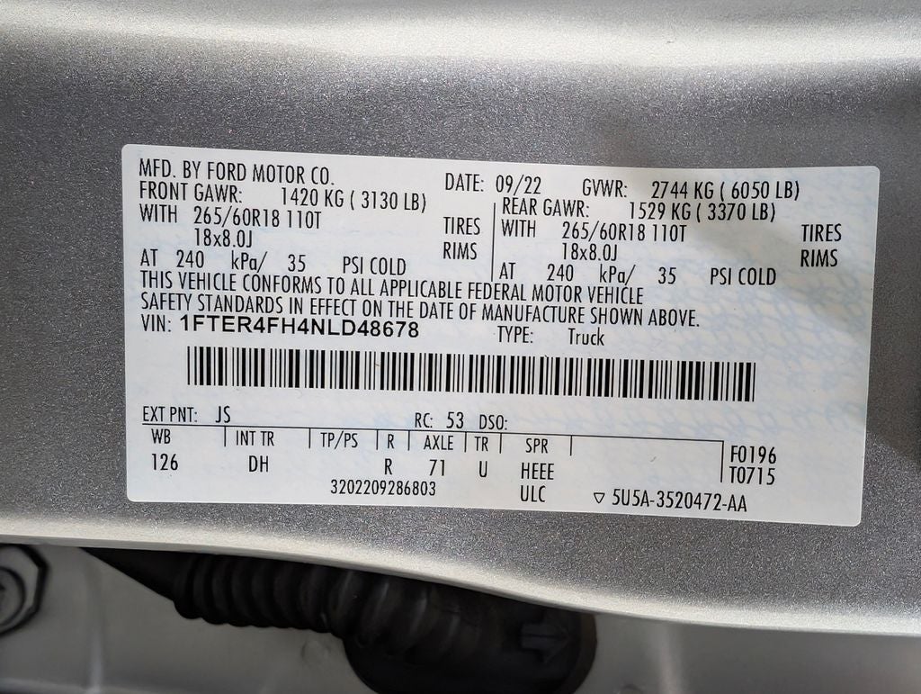 2022 Ford Ranger Lariat