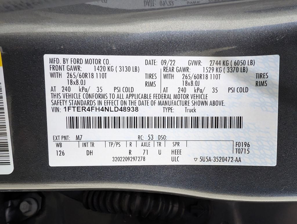 2022 Ford Ranger Lariat