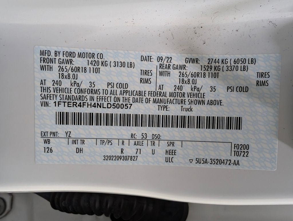 2022 Ford Ranger Lariat