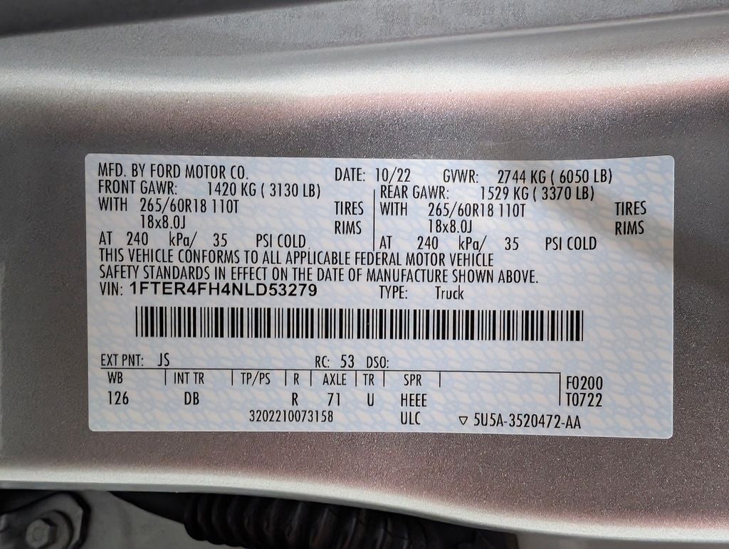 2022 Ford Ranger Lariat